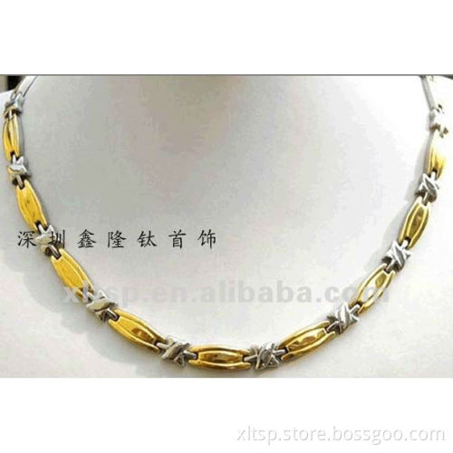 Wholesale Gold-plated Titanium NecklaceTT69